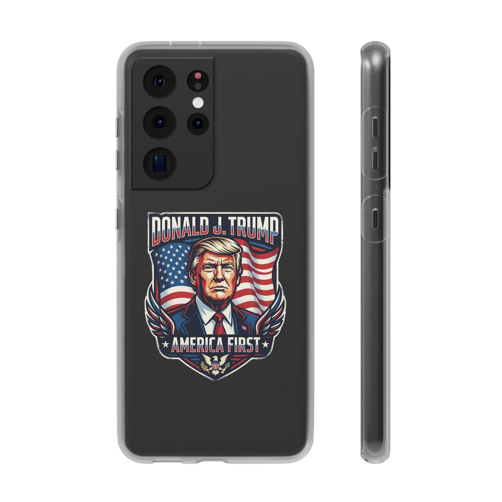 Political Phone Case — 'America First' Patriotic Shield Design