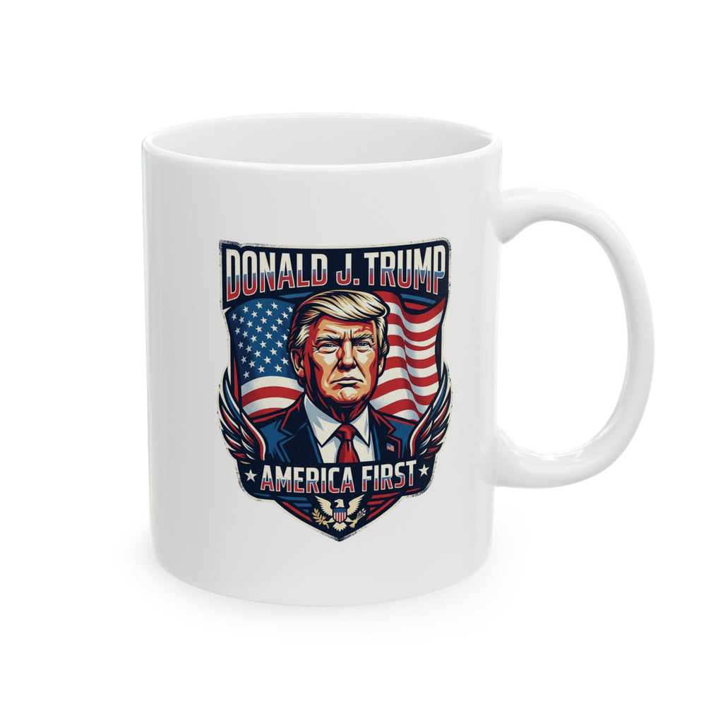 Patriotic Eagle Ceramic Mug – American Flag USA Pride Coffee Cup (11oz/15oz)