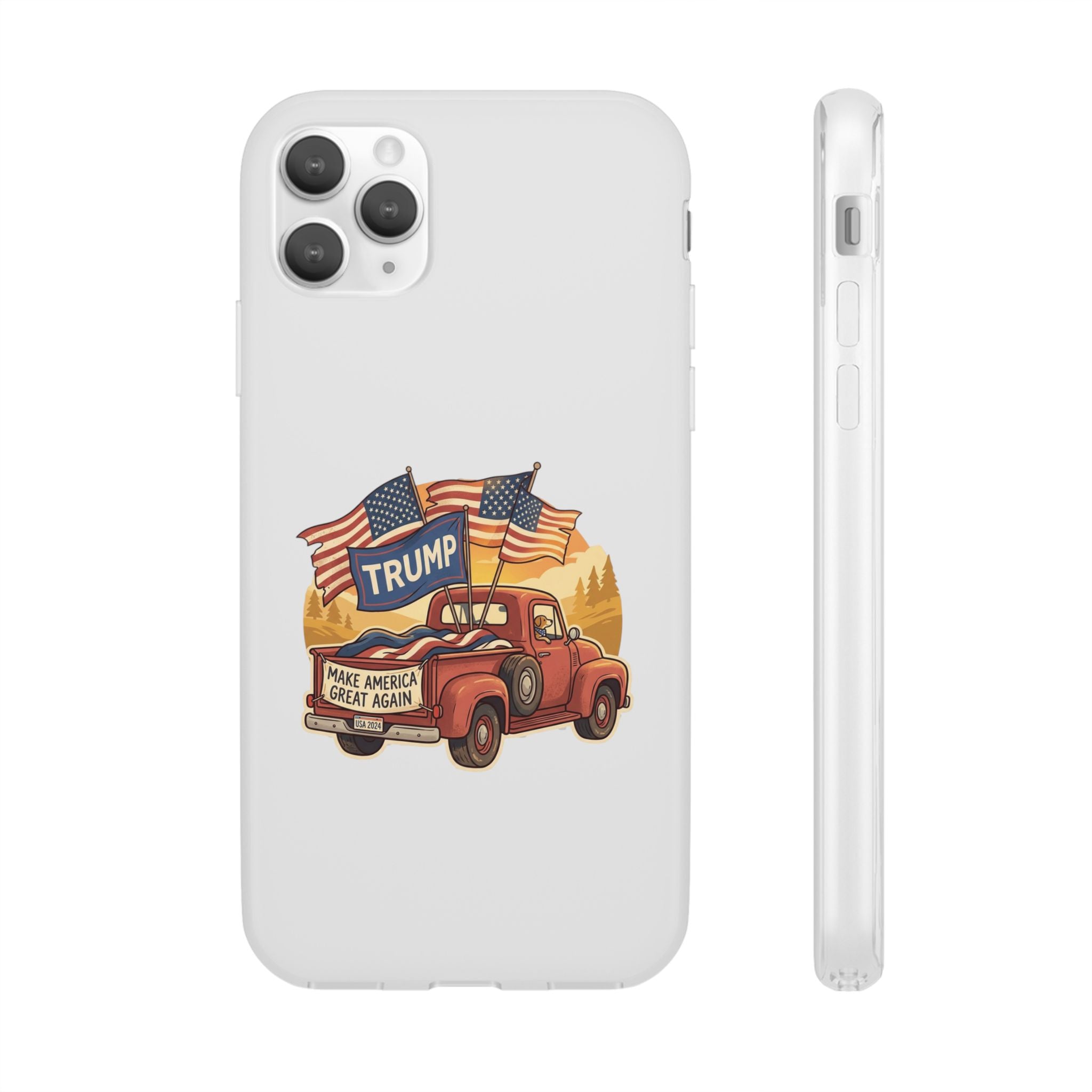 Trump Truck Phone Case — Patriotic MAGA Flag iPhone Case