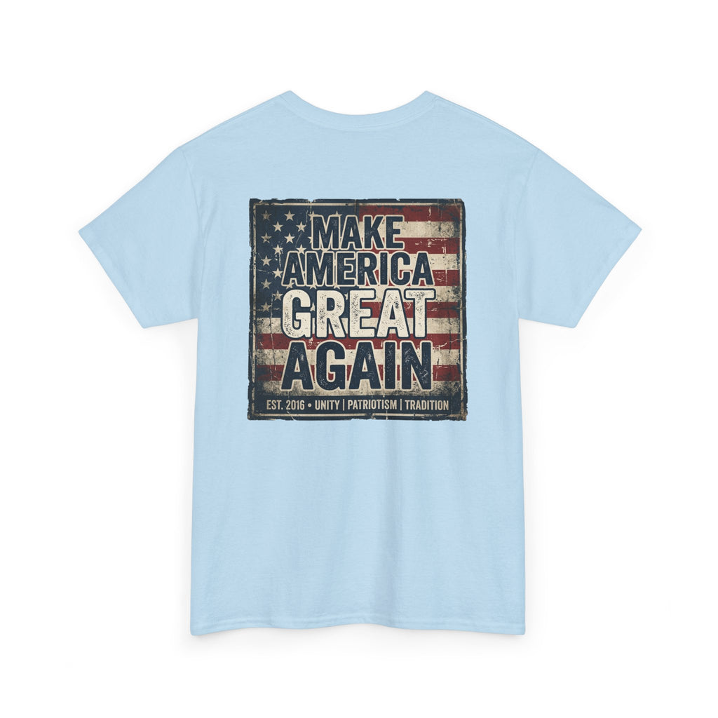 Make America Great Again T‑Shirt — Vintage Flag Patriotic Tee
