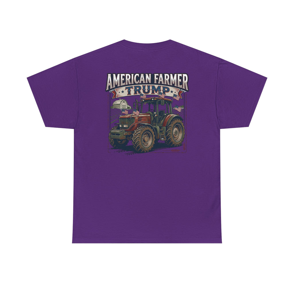 American Farmer Trump T-Shirt – Patriotic Tractor Graphic Tee