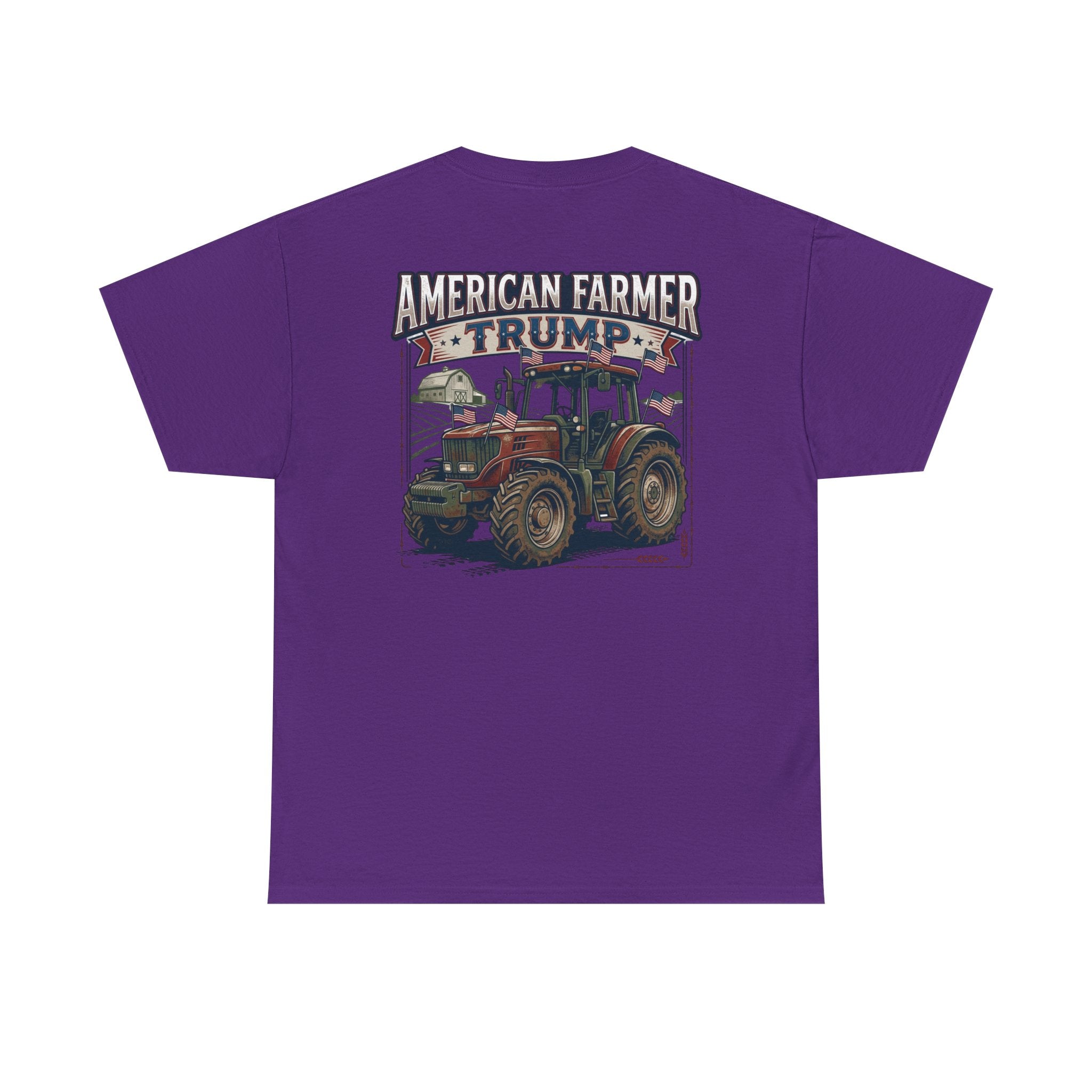 American Farmer Trump T-Shirt – Patriotic Tractor Graphic Tee