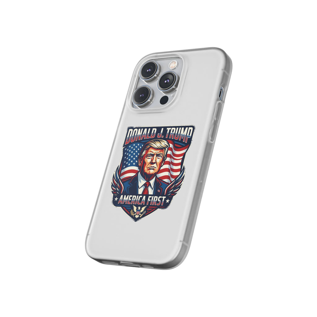 Political Phone Case — 'America First' Patriotic Shield Design