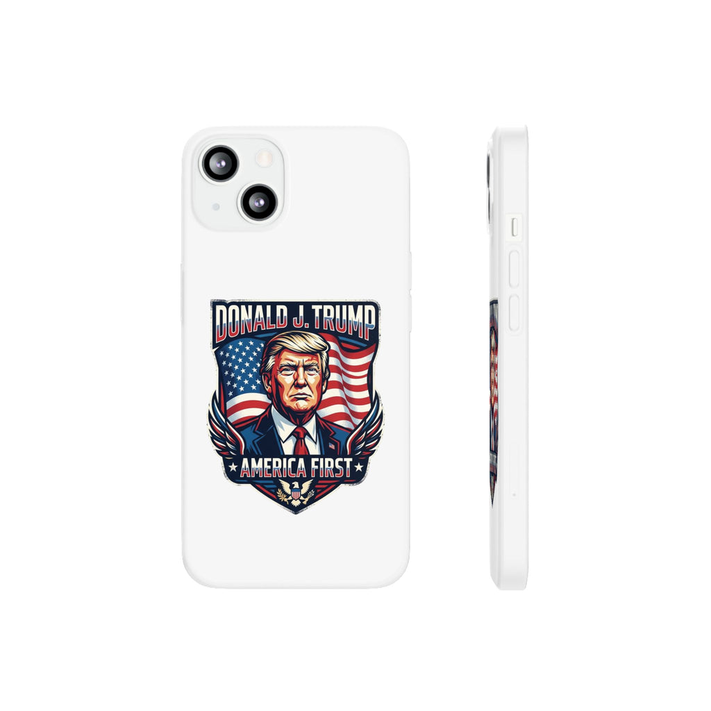 Political Phone Case — 'America First' Patriotic Shield Design