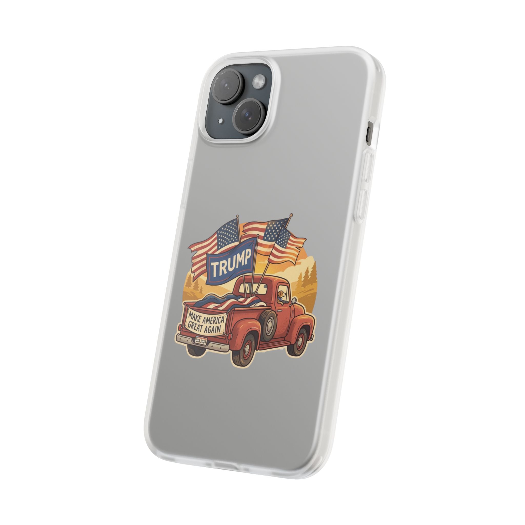 Trump Truck Phone Case — Patriotic MAGA Flag iPhone Case