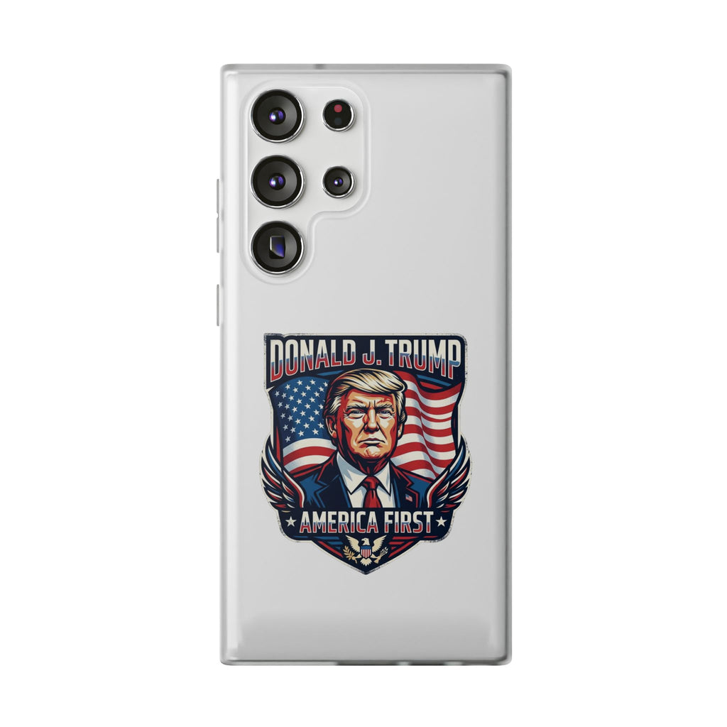 Political Phone Case — 'America First' Patriotic Shield Design