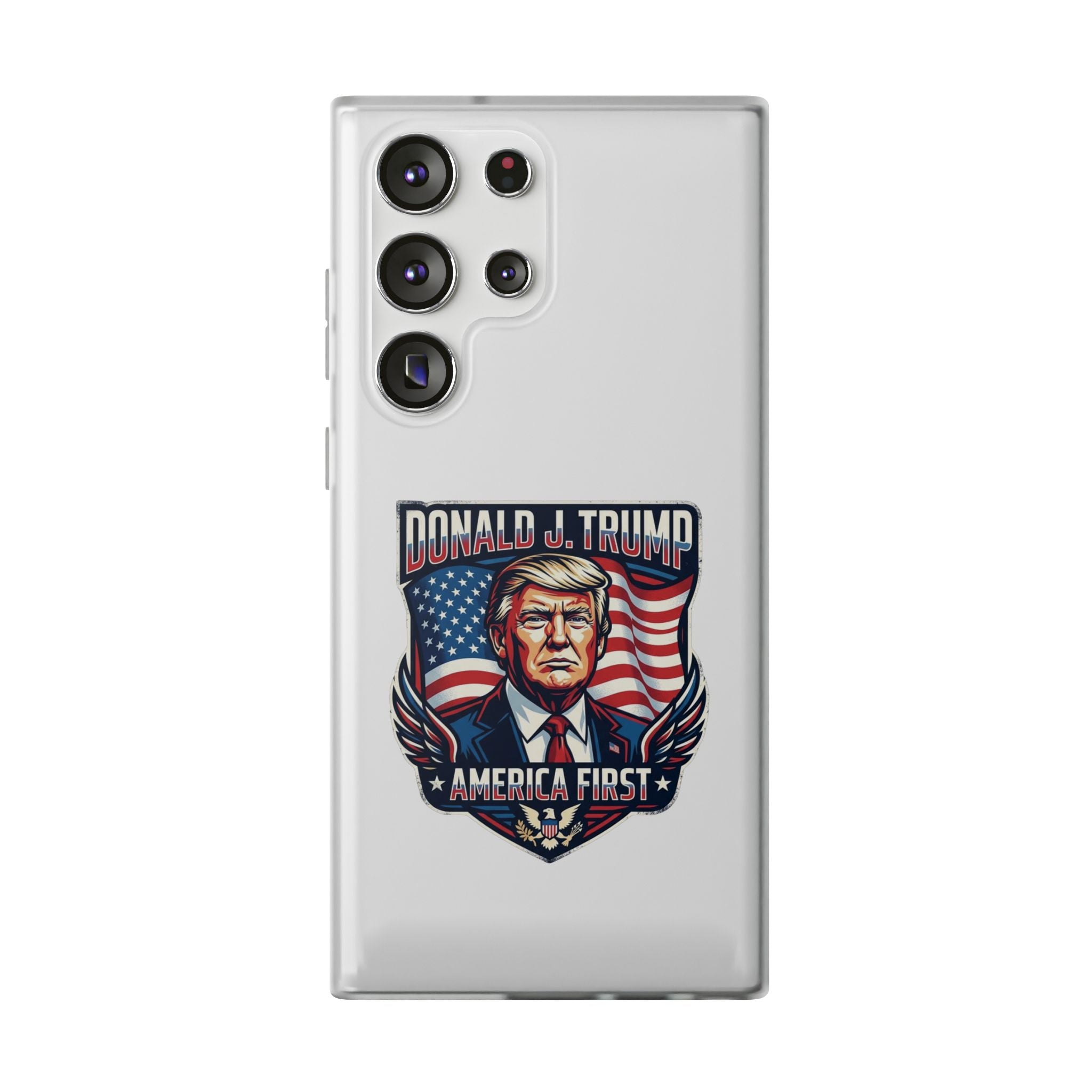 Political Phone Case — 'America First' Patriotic Shield Design