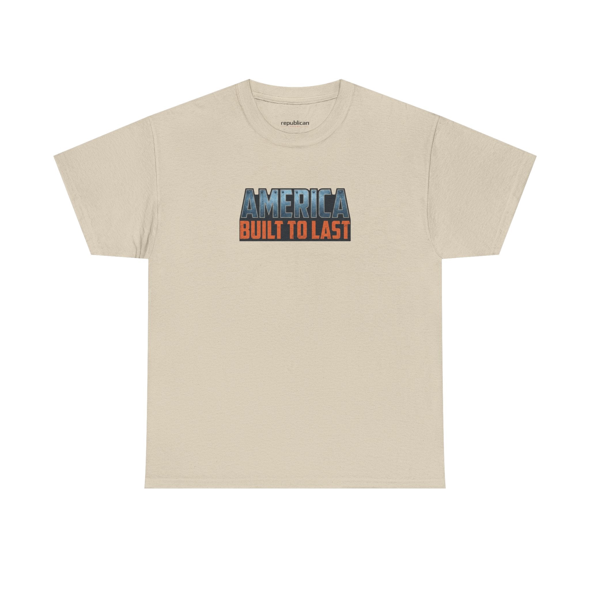 America Built to Last Tee — Trump 2024 Patriotic Graphic T-Shirt