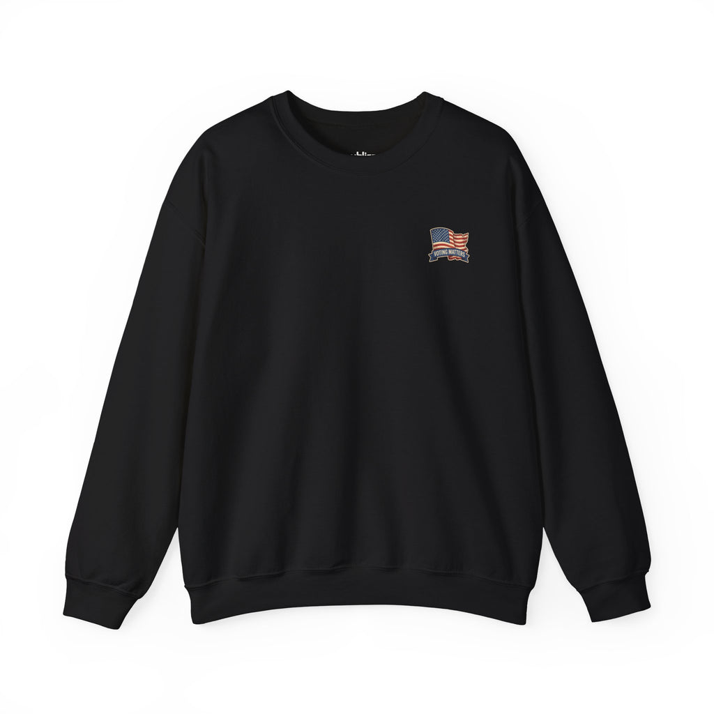 Crewneck Sweatshirt - Vintage Truck with Trump Flags | Make America Great Again Pullover