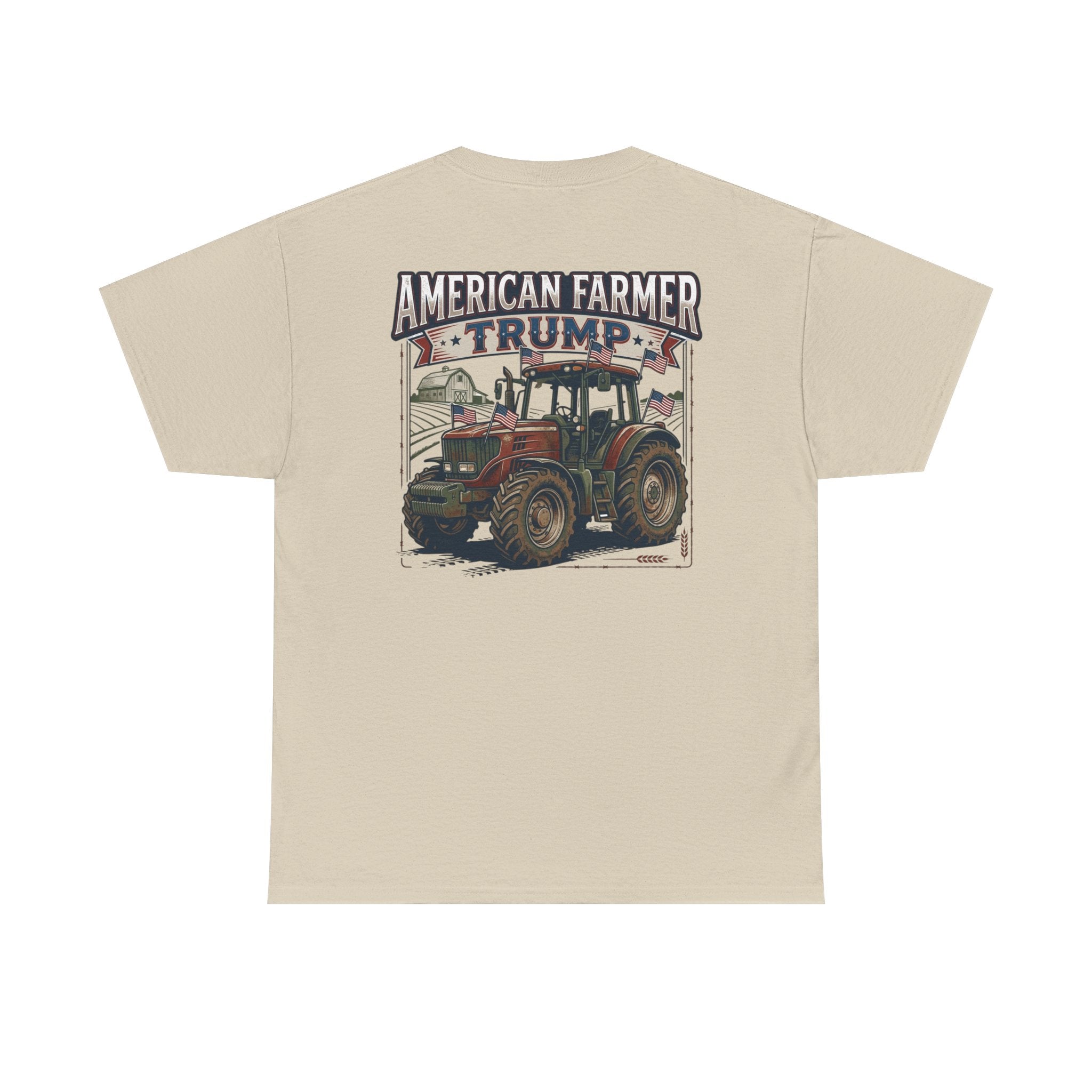 American Farmer Trump T-Shirt – Patriotic Tractor Graphic Tee