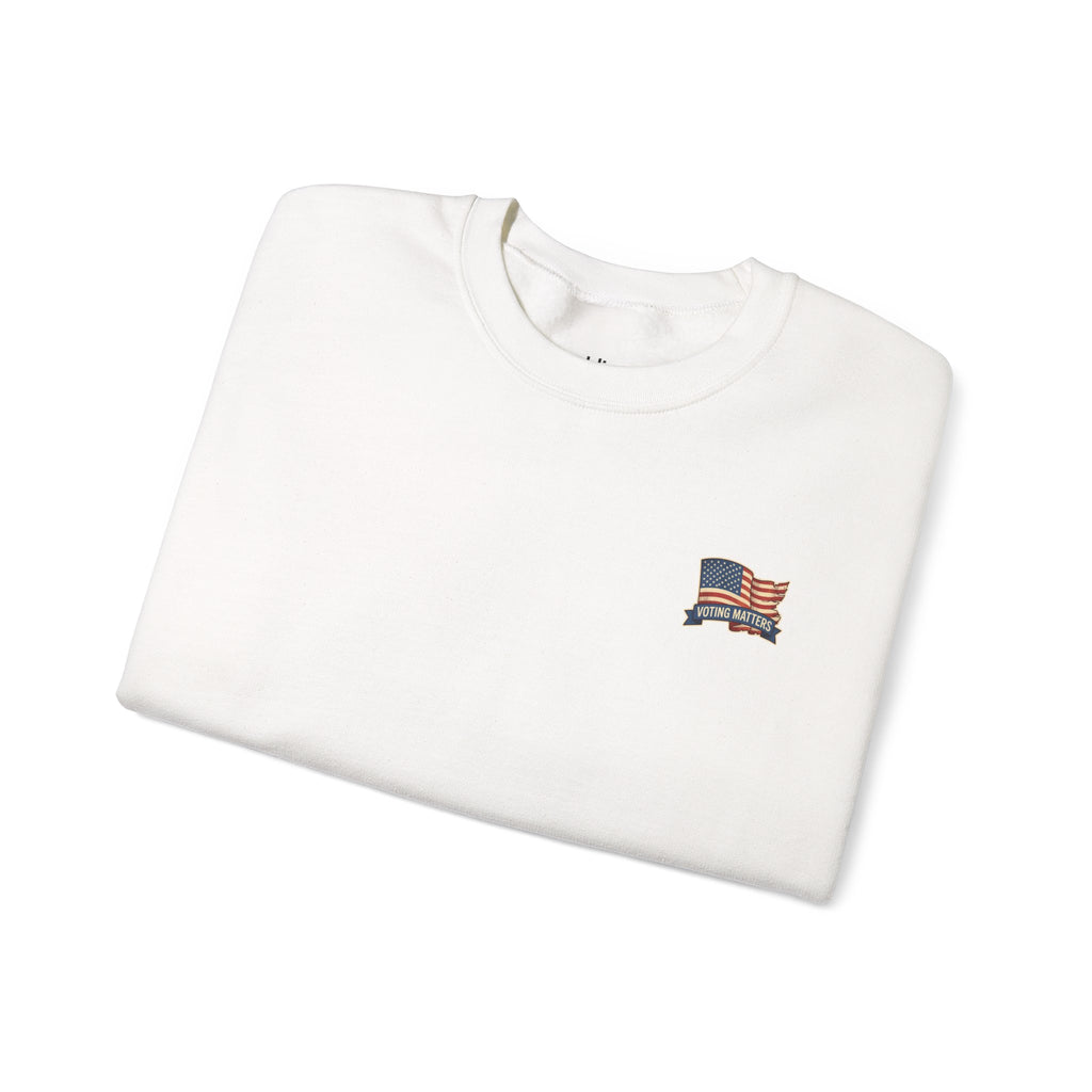 Crewneck Sweatshirt - Vintage Truck with Trump Flags | Make America Great Again Pullover