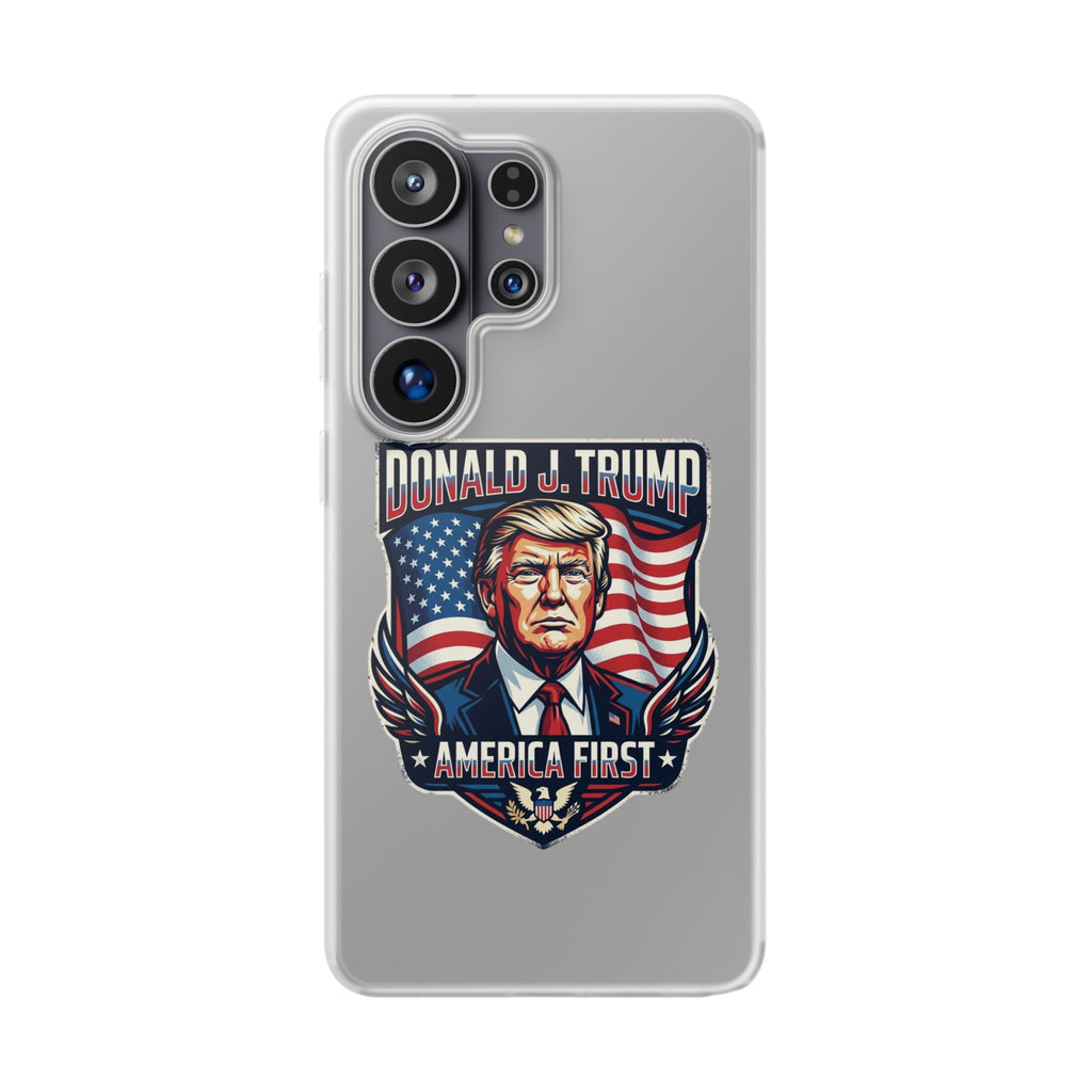 Political Phone Case — 'America First' Patriotic Shield Design
