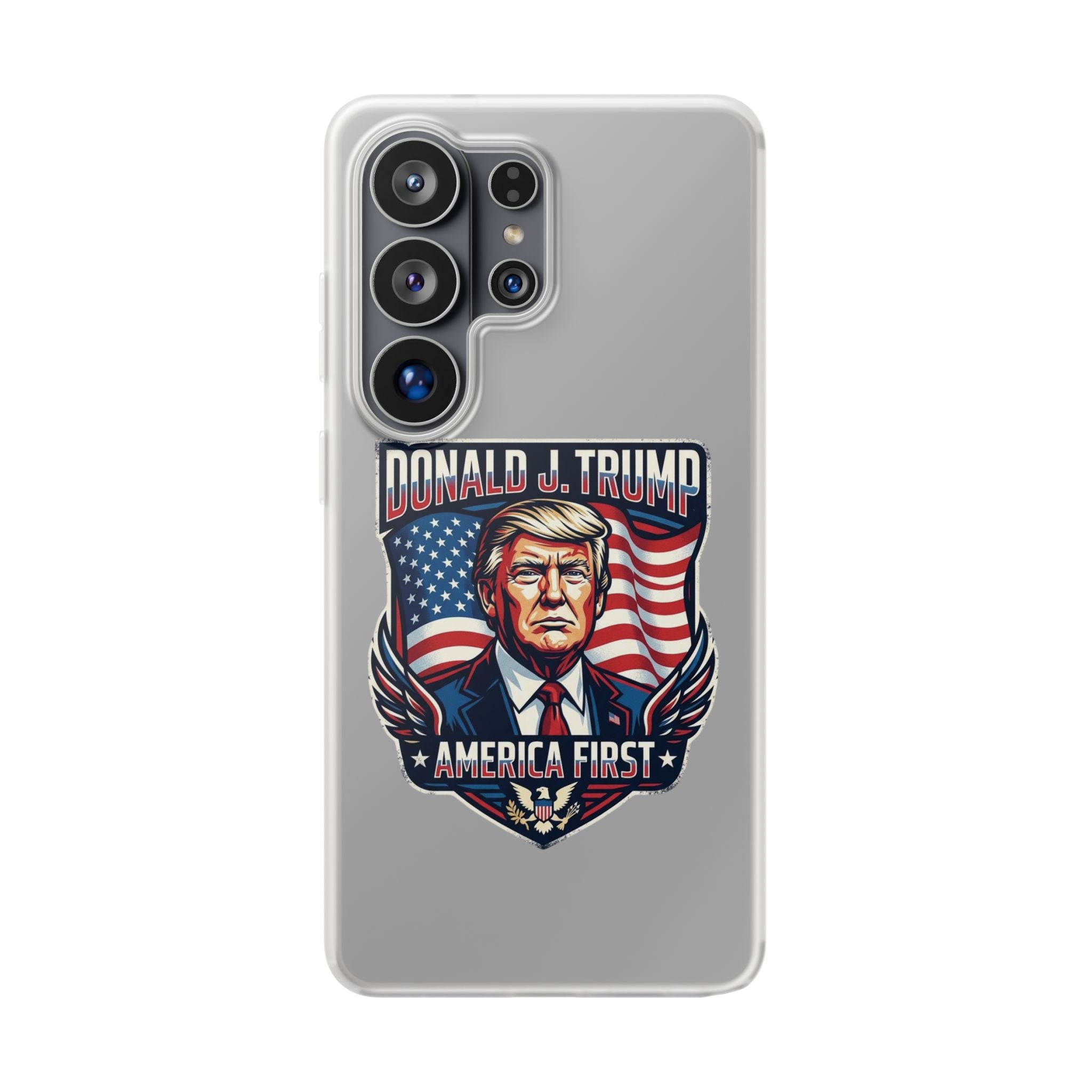 Political Phone Case — 'America First' Patriotic Shield Design