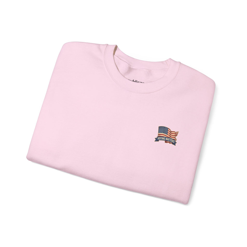 Crewneck Sweatshirt - Vintage Truck with Trump Flags | Make America Great Again Pullover