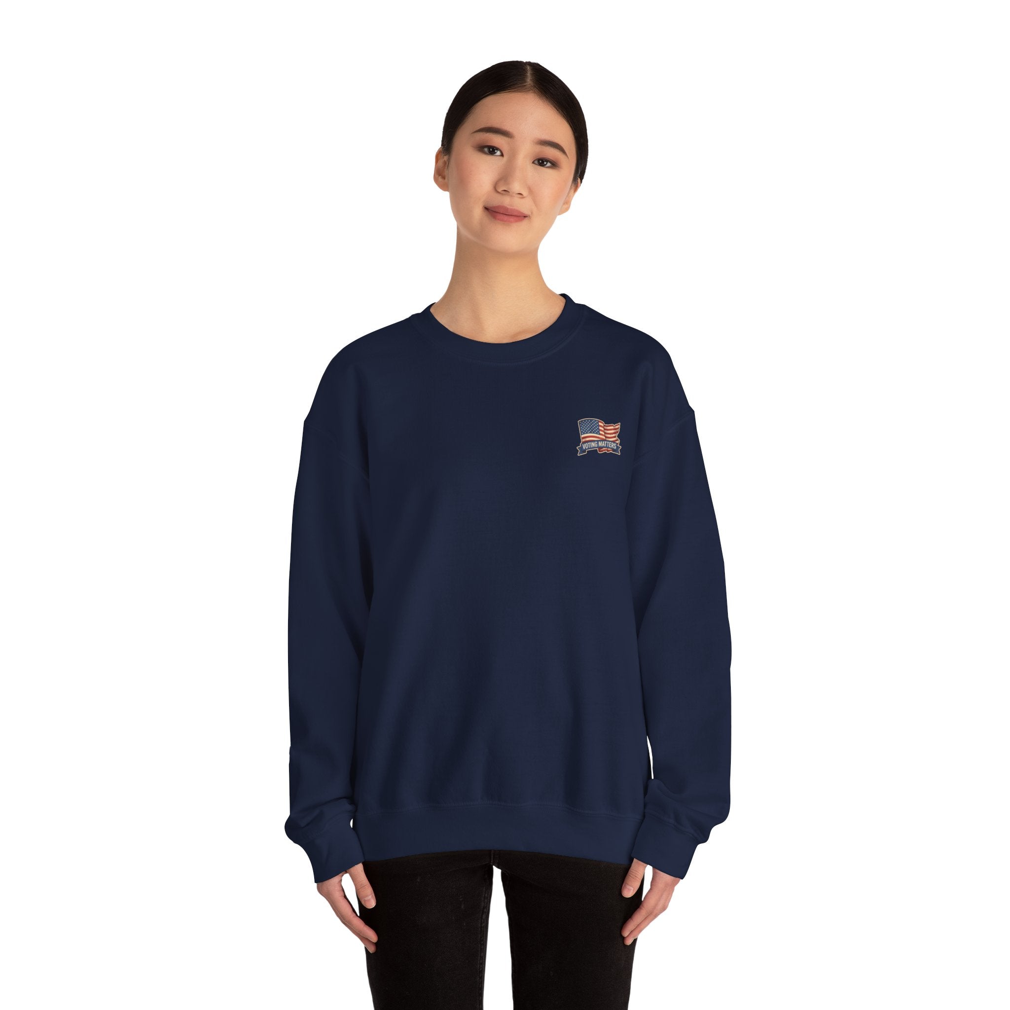 Crewneck Sweatshirt - Vintage Truck with Trump Flags | Make America Great Again Pullover