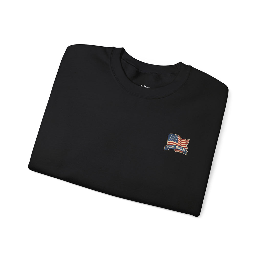 Crewneck Sweatshirt - Vintage Truck with Trump Flags | Make America Great Again Pullover
