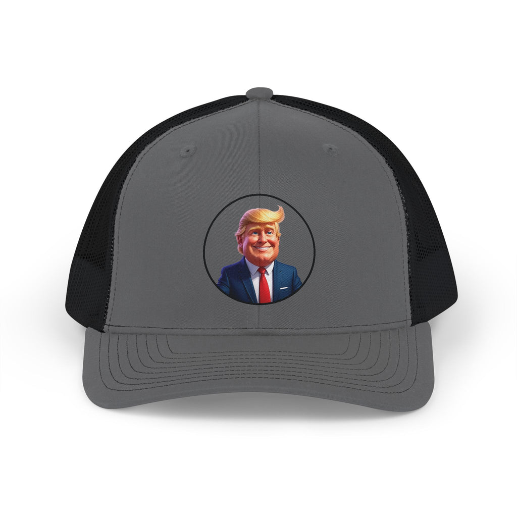 Trucker Cap with Cartoon Politician Portrait