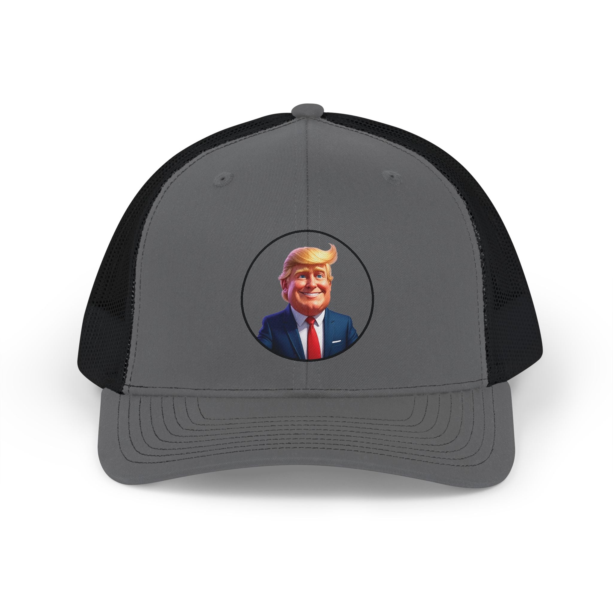 Trucker Cap with Cartoon Politician Portrait