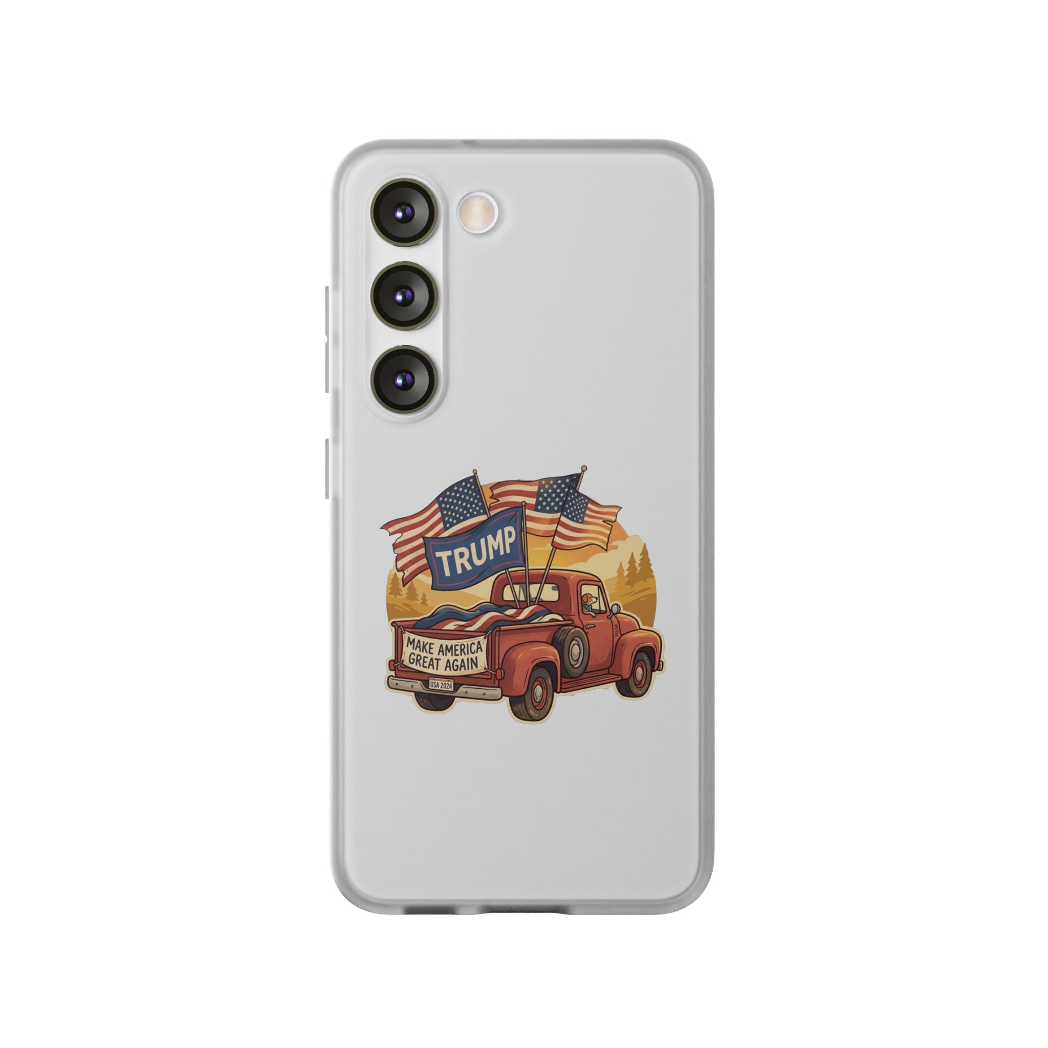 Trump Truck Phone Case — Patriotic MAGA Flag iPhone Case