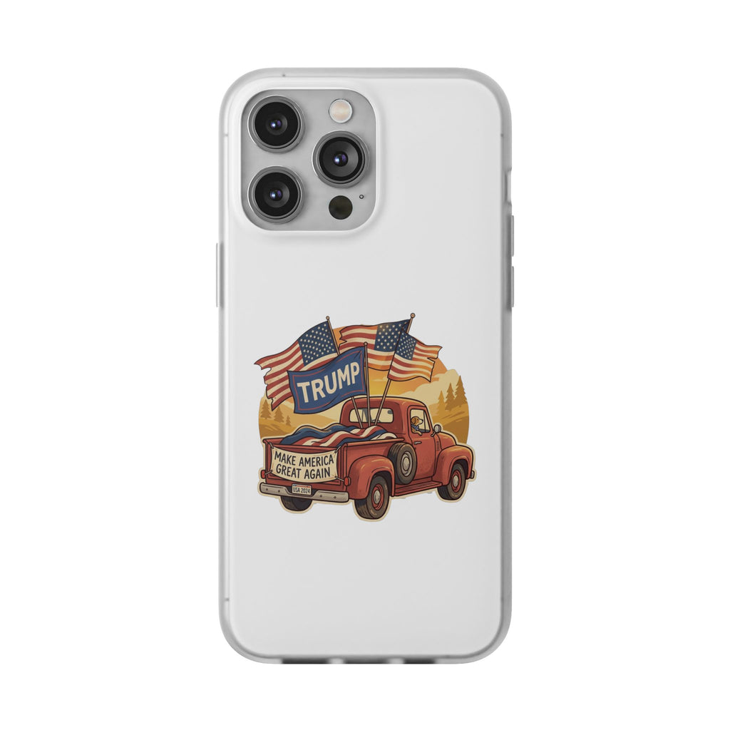 Trump Truck Phone Case — Patriotic MAGA Flag iPhone Case