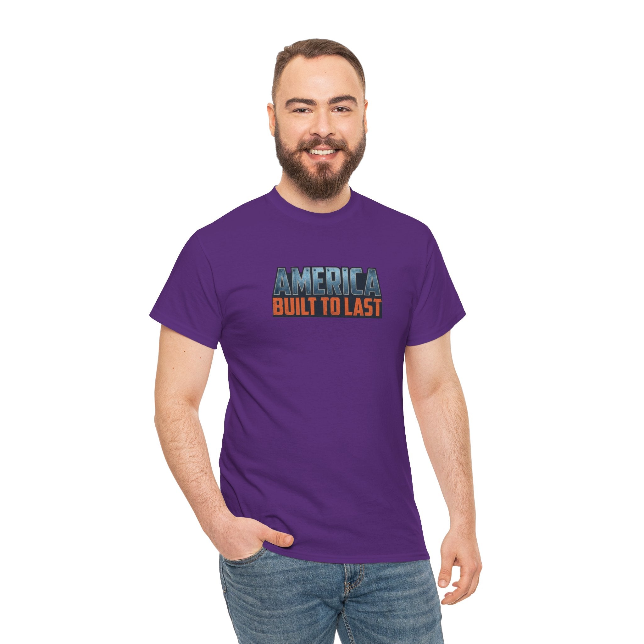 America Built to Last Tee — Trump 2024 Patriotic Graphic T-Shirt