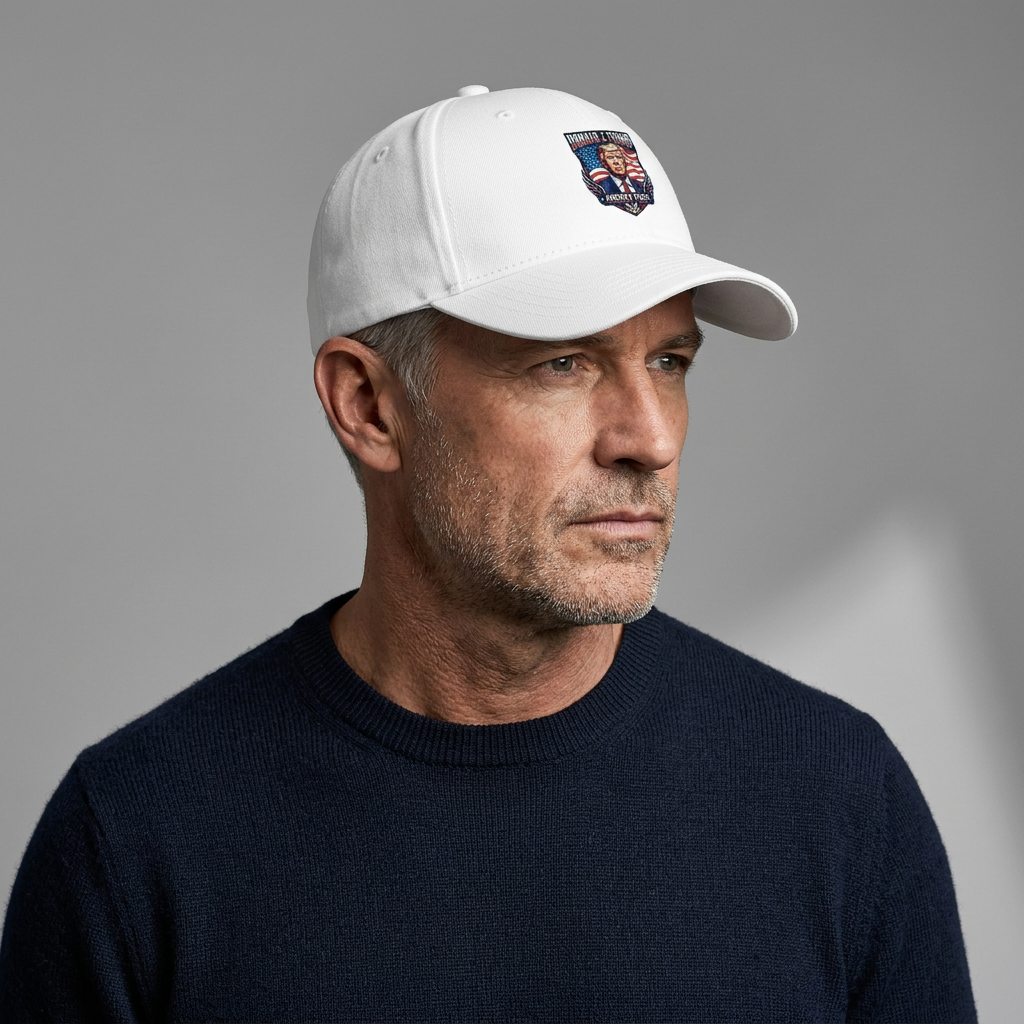 Patriotic Political Baseball Cap - "Proud & Found" Shield Design